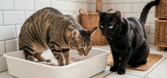 Combien de bacs à litière faut-il pour bien vivre avec deux chats ?