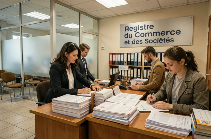 Greffe du tribunal de commerce français traitant des immatriculations illustrant les actes de commerce définis par l'article L110-1